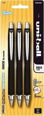 Uni-Ball - Roller Ball 1mm Retractable Pen - Black - Exact Tool & Supply