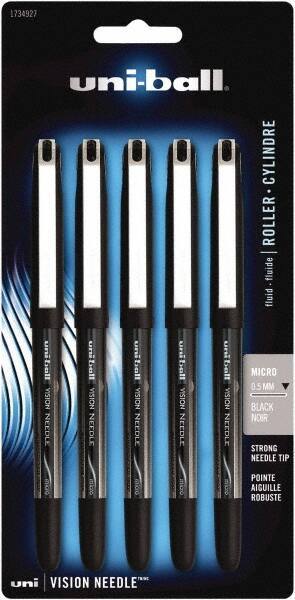Uni-Ball - Roller Ball 0.5mm Stick Pen - Black - Exact Tool & Supply