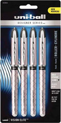 Uni-Ball - Roller Ball 0.8mm Stick Pen - Black - Exact Tool & Supply