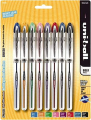 Uni-Ball - Roller Ball 0.5mm Refill Cards - Black, Blue, Black/Blue, Green, Orange, Pink, Purple & Red - Exact Tool & Supply