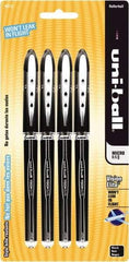Uni-Ball - Roller Ball 0.5mm Stick Pen - Black - Exact Tool & Supply