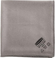 Rubbermaid - Dry Microfiber Wipes - Packet, 16" x 16" Sheet Size, Gray - Exact Tool & Supply