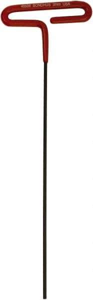 Bondhus - 3mm Hex, T-Handle Cushion Grip, Hex Key - 244mm OAL, Metric System of Measurement - Exact Tool & Supply