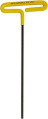 Bondhus - 3/16" Hex, T-Handle Cushion Grip, Hex Key - 248mm OAL, Inch System of Measurement - Exact Tool & Supply