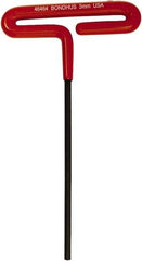 Bondhus - 5mm Hex, T-Handle Cushion Grip, Hex Key - 172mm OAL, Metric System of Measurement - Exact Tool & Supply