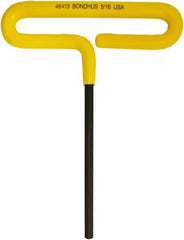 Bondhus - 5/16" Hex, T-Handle Cushion Grip, Hex Key - 187mm OAL, Inch System of Measurement - Exact Tool & Supply