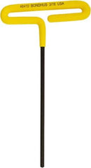 Bondhus - 3/16" Hex, T-Handle Cushion Grip, Hex Key - 171mm OAL, Inch System of Measurement - Exact Tool & Supply