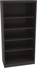 Tennsco - 5 Shelf, 150 Lb. Capacity, Closed Shelving Storage Cabinets and Lockers - 36 Inch Wide x 18 Inch Deep x 72 Inch High, Black - Exact Tool & Supply