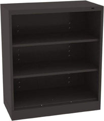 Tennsco - 3 Shelf, 150 Lb. Capacity, Closed Shelving Storage Cabinets and Lockers - 36 Inch Wide x 18 Inch Deep x 42 Inch High, Black - Exact Tool & Supply