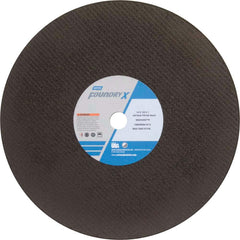 Norton - 14 x 1/8, 1" Hole 30 Grit Aluminum Oxide Cutoff Wheel - Exact Tool & Supply