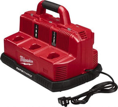 Milwaukee Tool - 18 Volt, 6 Battery Lithium-Ion Power Tool Charger - 1 hr to Charge - Exact Tool & Supply