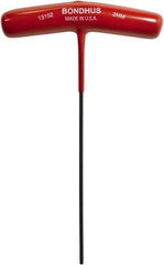 Bondhus - 2mm Hex, T-Handle Cushion Grip, Hex Key - 5-29/32" OAL, Protanium High Torque Steel, Metric System of Measurement - Exact Tool & Supply