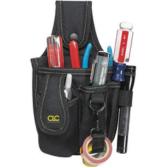 CLC - Cell Phone Holster with 4 Pockets - Ballistic Polyester, Black, 5" Wide x 6" High x 1-1/2" Deep - Exact Tool & Supply