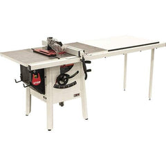Jet - 10" Blade Diam, 5/8" Arbor Diam, 1 Phase Table Saw - 1-3/4 hp, 27" Wide, 115 Volt, 3-1/8" Cutting Depth - Exact Tool & Supply