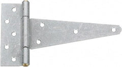 National Mfg. - 2 Piece, 5-1/2" Long, Galvanized Extra Heavy Duty - 8" Strap Length, 2-5/8" Wide Base - Exact Tool & Supply