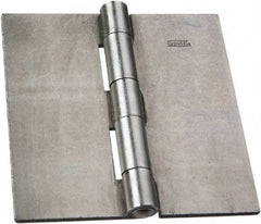 National Mfg. - 5" Long x 5" Wide Steel Full Surface Hinge - Plain Steel Finish, 5 Knuckles - Exact Tool & Supply