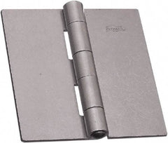 National Mfg. - 4" Long x 4" Wide Steel Full Surface Hinge - Plain Steel Finish, 5 Knuckles - Exact Tool & Supply