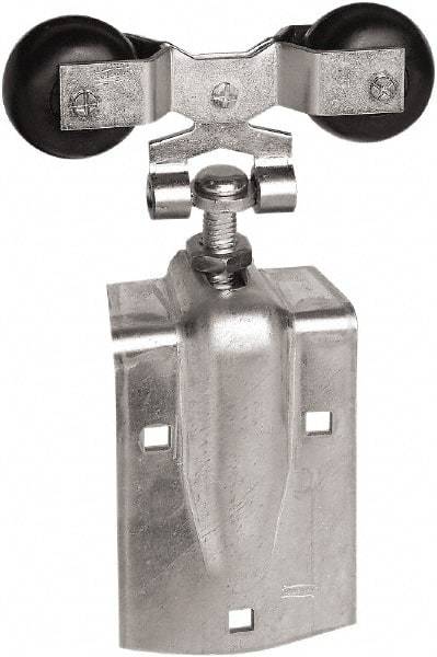 National Mfg. - 2 Piece, Zinc, Box Rail Hanger - Use with Round Rail - Exact Tool & Supply