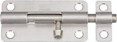 National Mfg. - 4" Long, 1.53" Wide Barrel Bolts - Stainless Steel - Exact Tool & Supply