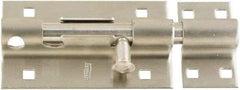 National Mfg. - 5" Long, 1.53" Wide Barrel Bolts - Stainless Steel - Exact Tool & Supply