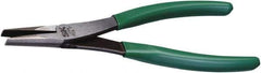 SK - 8-1/4" OAL, 4" Jaw Length, Duckbill Pliers - Serrated Jaw, Vinyl Coated Handles - Exact Tool & Supply