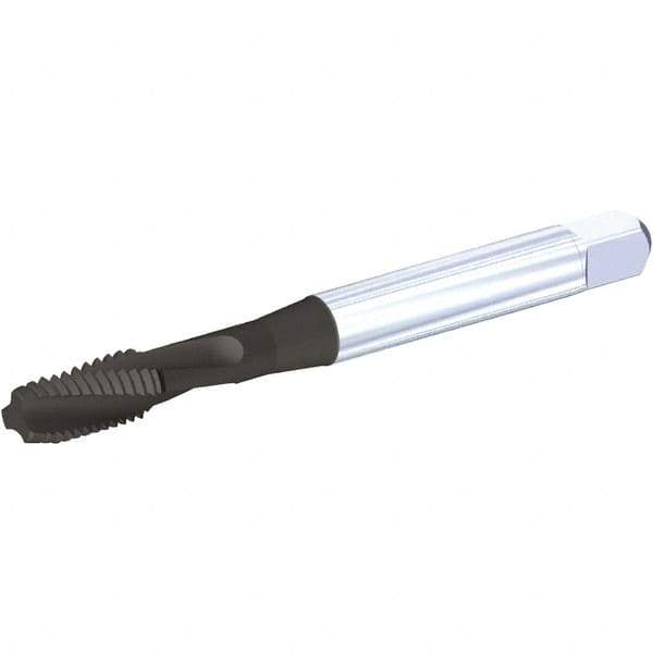 Kennametal - M5x0.08 Metric Coarse 3 Flute 6H Modified Bottoming Spiral Flute Tap - Vanadium High Speed Steel, TiN/CrC/C Finish, 70mm OAL, Right Hand Flute, Right Hand Thread, H5, Series T686 - Exact Tool & Supply