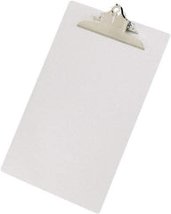 Saunders - 1-3/4" Long x 9" Wide, Clip Board - Silver - Exact Tool & Supply