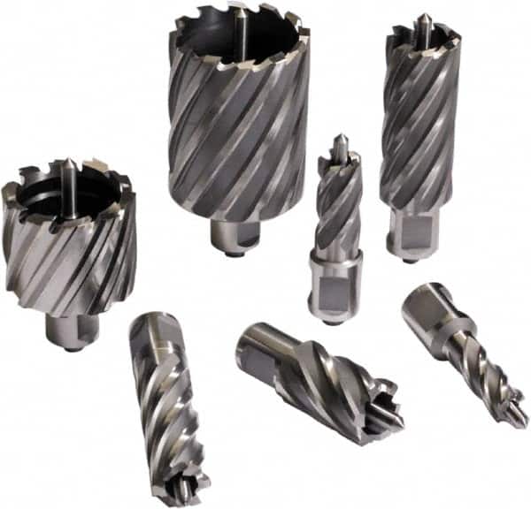 Cleveland Steel Tool - 2-3/16" Diam x 3" Deep High Speed Steel Annular Cutter - Exact Tool & Supply