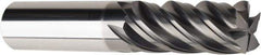 American Tool Service - 3/4", 1-3/4" LOC, 3/4" Shank Diam, 4" OAL, 5 Flute, Solid Carbide Square End Mill - Single End, AlCrN Finish, Spiral Flute, Variable° Helix, Centercutting, Right Hand Cut, Right Hand Flute - Exact Tool & Supply