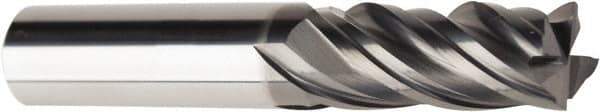 American Tool Service - 1/2", 1-1/2" LOC, 1/2" Shank Diam, 3-1/2" OAL, 4 Flute, Solid Carbide Square End Mill - Single End, AlCrN Finish, Spiral Flute, Variable° Helix, Centercutting, Right Hand Cut, Right Hand Flute - Exact Tool & Supply