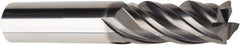 American Tool Service - 1/2", 1-1/2" LOC, 1/2" Shank Diam, 3-1/2" OAL, 4 Flute, Solid Carbide Square End Mill - Single End, AlCrN Finish, Spiral Flute, Variable° Helix, Centercutting, Right Hand Cut, Right Hand Flute - Exact Tool & Supply