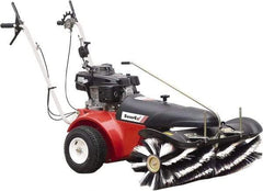 Trynex - 40" Sweeping Width, Single Brush Rotary Sweeper - Self Propelled, Rubber Wheels, Polypropylene Bristles - Exact Tool & Supply