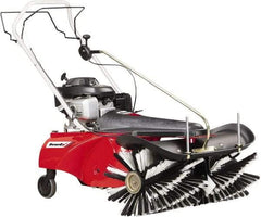 Trynex - 32" Sweeping Width, Single Brush Rotary Sweeper - Self Propelled, Rubber Wheels, Polypropylene Bristles - Exact Tool & Supply