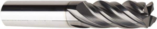 American Tool Service - 7/16", 4 Flute, Single End, Solid Carbide, 0.02" Corner Radius End Mill - 2-3/4" OAL, Right Hand Flute, 1" LOC, Right Hand Cut - Exact Tool & Supply