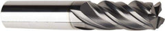 American Tool Service - 7/16", 4 Flute, Single End, Solid Carbide, 0.02" Corner Radius End Mill - 2-3/4" OAL, Right Hand Flute, 1" LOC, Right Hand Cut - Exact Tool & Supply