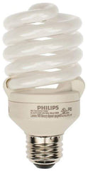 Philips - 23 Watt Fluorescent Residential/Office Medium Screw Lamp - 3,500°K Color Temp, 1,600 Lumens, 120 Volts, EL/mDT, 10,000 hr Avg Life - Exact Tool & Supply