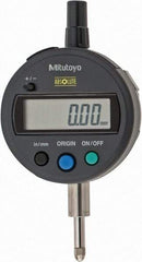 Mitutoyo - 0 to 12.7mm Range, 0.0005" Graduation, Electronic Drop Indicator - Lug Back, Accurate to 0.001", English & Metric System, LCD Display - Exact Tool & Supply
