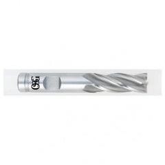 29/32 Dia. x 4-1/8 Overall Length 4-Flute Square End HSSE SE End Mill-Round Shank-Center Cutting-Uncoated - Exact Tool & Supply