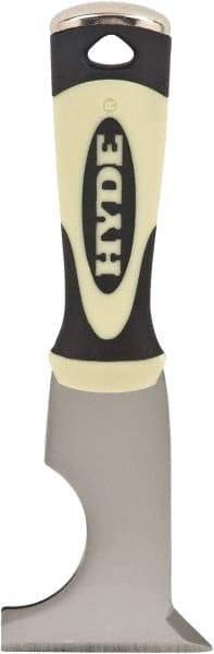 Hyde Tools - 2-1/2" Wide Chisel Edge Blade Stainless Steel 6-In-1 Tool - Stiff, Hammerhead Polypropylene Handle, 8" OAL - Exact Tool & Supply