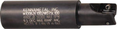 Kennametal - 1-1/4" Cut Diam, 0.392" Max Depth of Cut, 1-1/4" Shank Diam, 3.88" OAL, Indexable Square Shoulder End Mill - EC10.., EP10.. Inserts, Weldon Shank, 0° Lead Angle, Through Coolant - Exact Tool & Supply