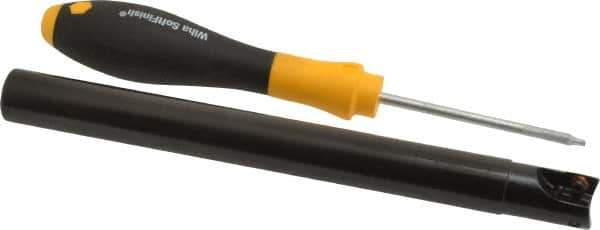 Kennametal - 5/8" Cut Diam, 0.396" Max Depth of Cut, 5/8" Shank Diam, 6.7" OAL, Indexable Square Shoulder End Mill - EC10.., EP10.. Inserts, Cylindrical Shank, 0° Lead Angle, Through Coolant - Exact Tool & Supply