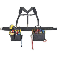 CLC - 28 Pocket Black Ballistic Polyester Combo Tool Bag System - 28" Wide x 6" Deep x 26" High - Exact Tool & Supply