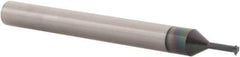 Scientific Cutting Tools - 40 to 64 TPI, Internal/External Single Profile Thread Mill - #4" Noml Diam, 0.08" Cut Diam, 3/16" Shank Diam, 3 Flute, 0.045" Neck Diam, 0.19" Neck Length, 2" OAL, AlTiN+ Finish - Exact Tool & Supply