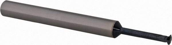 Scientific Cutting Tools - 32 to 56 TPI, Internal/External Single Profile Thread Mill - #8" Noml Diam, 0.12" Cut Diam, 3/16" Shank Diam, 3 Flute, 0.07" Neck Diam, 1/2" Neck Length, 2" OAL, AlTiN+ Finish - Exact Tool & Supply