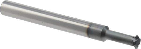 Scientific Cutting Tools - 16 to 48 TPI, Internal/External Single Profile Thread Mill - 5/16" Noml Diam, 0.24" Cut Diam, 1/4" Shank Diam, 4 Flute, 0.153" Neck Diam, 1/2" Neck Length, 2-1/2" OAL, AlTiN+ Finish - Exact Tool & Supply