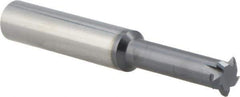 Scientific Cutting Tools - 11 to 32 TPI, Internal/External Single Profile Thread Mill - 5/8" Noml Diam, 0.488" Cut Diam, 1/2" Shank Diam, 5 Flute, 0.34" Neck Diam, 1.35" Neck Length, 3-1/2" OAL, AlTiN+ Finish - Exact Tool & Supply