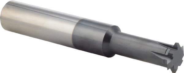 Scientific Cutting Tools - 10 to 32 TPI, Internal/External Single Profile Thread Mill - 3/4" Noml Diam, 0.595" Cut Diam, 5/8" Shank Diam, 6 Flute, 0.43" Neck Diam, 1-1/4" Neck Length, 4" OAL, AlTiN+ Finish - Exact Tool & Supply