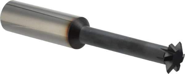 Scientific Cutting Tools - 4 to 8 TPI, Internal/External Single Profile Thread Mill - 1-1/4" Noml Diam, 0.745" Cut Diam, 3/4" Shank Diam, 6 Flute, 0.4" Neck Diam, 2-1/2" Neck Length, 5" OAL, AlTiN+ Finish - Exact Tool & Supply