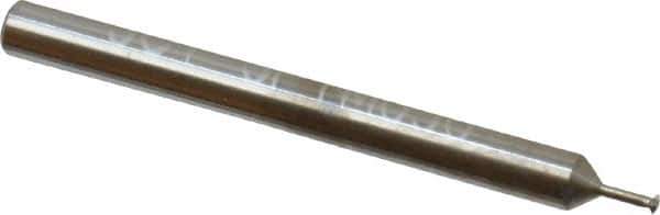 Scientific Cutting Tools - 64 to 80 TPI, Internal/External Single Profile Thread Mill - #1" Noml Diam, 0.05" Cut Diam, 1/8" Shank Diam, 3 Flute, 0.028" Neck Diam, 0.1" Neck Length, 1-1/2" OAL, Bright Finish - Exact Tool & Supply