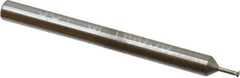 Scientific Cutting Tools - 64 to 80 TPI, Internal/External Single Profile Thread Mill - #1" Noml Diam, 0.05" Cut Diam, 1/8" Shank Diam, 3 Flute, 0.028" Neck Diam, 0.1" Neck Length, 1-1/2" OAL, Bright Finish - Exact Tool & Supply